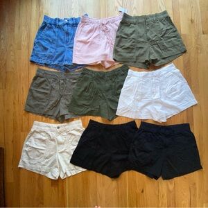 GAP Women's High Waist Casual Shorts - Blue, Pink, Olive, White, Black, Cream